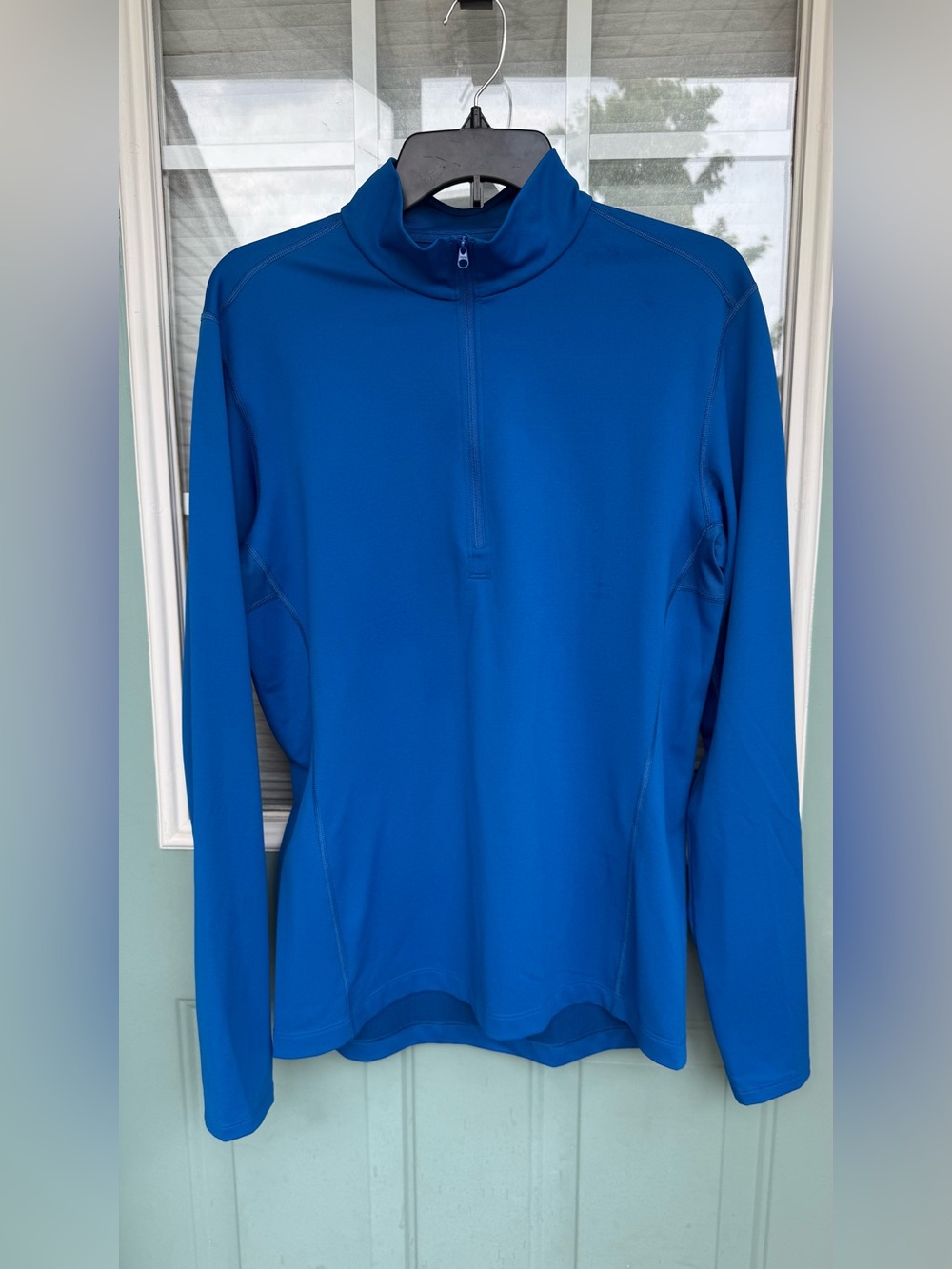 Arc’teryx Phase AR Zip Neck LS Men’s Large Blue 1/4 Zip Base Layer Hiking Runnin
